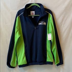 NWT NFL SZ L, Seattle Seahawks 1/4 Zip Pullover
